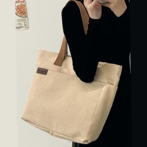 여성 빅사이즈 데일리 사각 에코백 1P 귀여운 쇼퍼백 캐주얼 수납 가방 패션
