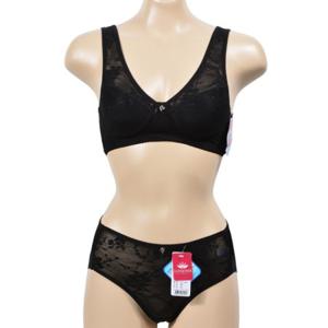 혜명잡화몰 (럭센스)우아한 플라워 패턴 천연섬유 인견 B컵 브라팬티세트 노와이어브라 노와이어브라세트
