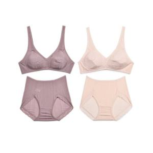 인견 풀컵 노와이어 후크 브라 팬티 세트 여자노와이어속옷세트 노와이어속옷 노와이어브라세트