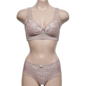 혜명마트 (보엠)플라워 자수 레이스 여성 A컵 노와이어 보정브라 팬티 세트 20대여자속옷 50대여성속옷 50