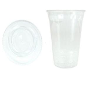 일회용 투명컵 414ml 평판뚜껑 100개 일회용커피컵 테이크아웃컵세트