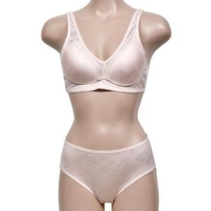 청량한 인견소재 여유핏 풀커버 노와이어 브라팬티 세트