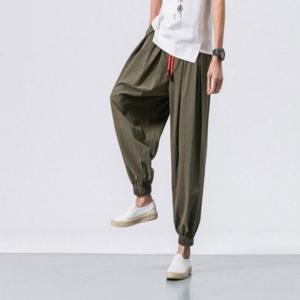 차이나풍 면마 남자 와이드 남자바지 배기바지 3컬러 면바지 린넨팬츠 여름
