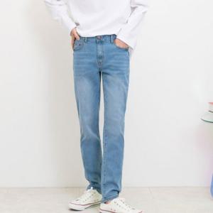 슬림 남자 청바지 스판 남자데님팬츠 라이트블루 남성청바지 남자일자청바지