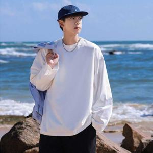 여행 얇은긴팔면티 남성긴팔티긴팔무지티 남성티셔츠무지긴팔티 긴팔라운드티
