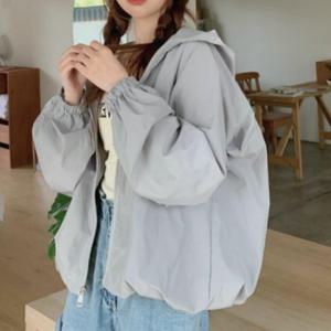 통기성 메쉬 루즈핏 후드 집업 경량 바람막이 여름 등산 점퍼 쿨