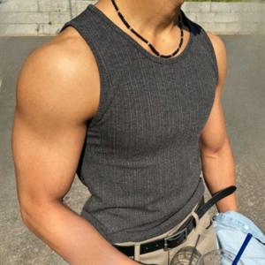 ACR 남성 망고나시 골지 남자 민소매나시 머슬핏 면티 레이어드 Free사이즈