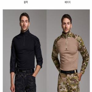남자긴팔셔츠 밀리터리 컴뱃셔츠 택티컬 아웃도어 집업 전술 긴팔 티셔츠 건설현장 현장근무복