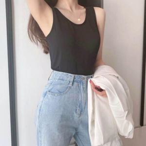 민소매 나시티 소프트 일체형 캡나시 속옷 이너웨어 노브라 왕뽕