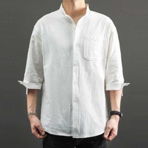 인기 남성 린넨 셔츠 내추럴 스타일 봄여름룩 코디