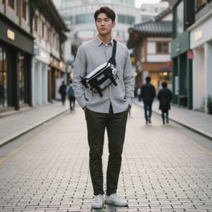남성용 힙색 슬링백 크로스바디백 허리 가방 여행용 데일리 보조가방
