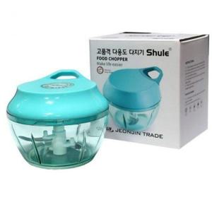 다용도 야채 활동적인 다지기 550ml 블루 차퍼 마늘 분쇄기 수동 믹서