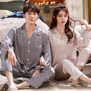남성 여성 사계절 커플 홈웨어 수면 잠옷 파자마 세트