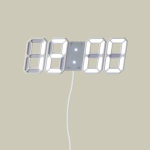 스마트 LED 리모컨 디지털 벽시계 화이트
