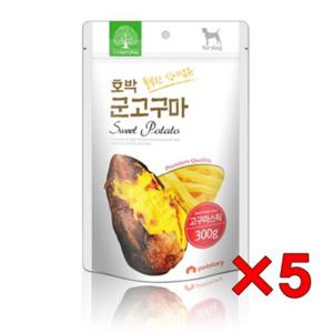[5개묶음]펫스토리 더내추럴 호박 고구마스틱 300g