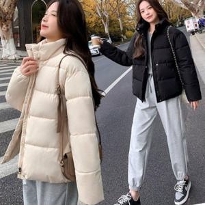 여성 기본 무지 디자인 패딩 점퍼 겨울 잠파 여성롱 오리털 잠바 여성숏 데이리 구스