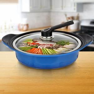 키친아트 세라믹냄비 전골 28 양수무쇠 주물코팅 찌개