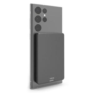 베온 보조배터리 울트라슬림 맥세이프 고속 무선충전 5000mAh (블랙) (C to C 20cm 케이블 포함)