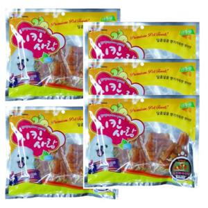 강아지 고기말이 육포 치킨 400g 5P 영양 간식 져키