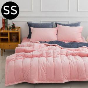 JMds 빌리 리버서블 극세사 차렵이불 베개커버세트 슈퍼싱글 SS (핑크) (베개솜 별매)