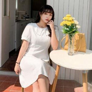 캐서린 진주 캐주얼 미니드레스 진주원 플러스사이즈 걸스 의류 클래식룩 셀프 웨딩드레스
