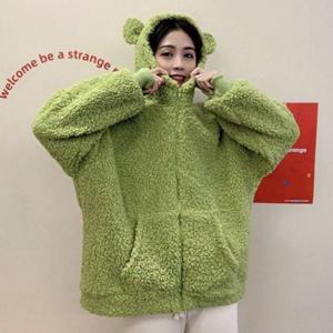 러블리 우먼 나들이 패션 캐주얼 뽀글이 뽀글소재 아우터 자켓 시즌 잠파 다운 여성롱오리털 자켓