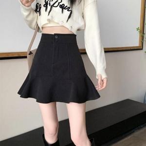 하단라인 플레어핏머메이드라인 찰랑 치마바지 S/S 롱스커트 모던