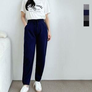 걸스 데일리룩 간편 베스트 나들이수면복 이지 조거 밴드라인 트라우저 운동복 운동복 여성 추리닝
