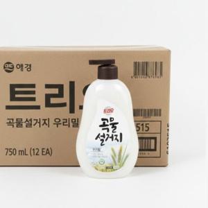 트리오 곡물설거지 우리밀 750ml 본품 한박스(12개)