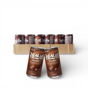 레쓰비 모카라떼 175ml x 30ea 사무실간식 박스커피 커피캔 가성비음료
