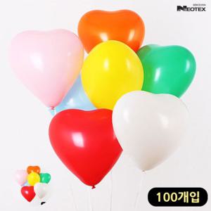 헬륨풍선 생일 파티용품 이벤트 하트 꽃다발 숫자 하트풍선 스탠다드 색상혼합 100개입