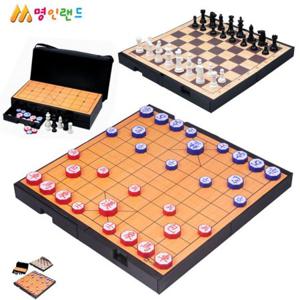 보드게임종류 뽑기판 컬링 바둑판 미니당구대 초등 중형 자석식 체스 장기 양면게임 가방포함