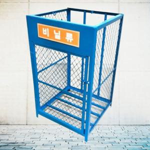 철재 망 분리수거 스탠드 80L 1구 450 450 770mm