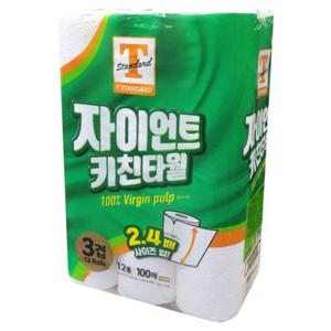 TS 티 스탠다드 자이언트 키친타월 100매 12롤