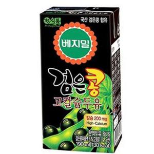 검은콩 대량 고칼슘 단백질 두유 박스 24팩 190ml 식사대용