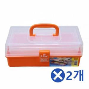 다용도 3단 수납박스x2개-색상랜덤 공구박스