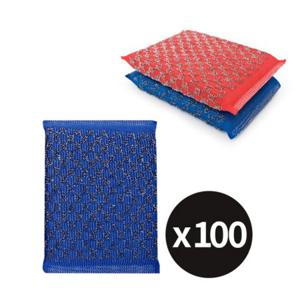 KP 프리미엄 강력 울스텐수세미 다이아 벌크 100개 철수세미 업소용 130x90x20mm