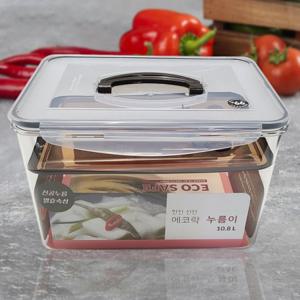 한진 신선에코락 누름이10.8리터 투명김치통 손잡이발효숙성용기 밀폐용기 진공누름