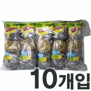 아트홈 브라이텍스 스테인레스 수세미 3매 10개입