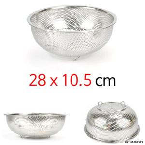 STL 원형 스텐 채망 채반 물빠짐 야채바구니 소쿠리 5호 28x10.5cm 1p