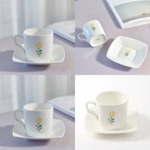 수채화 도자기 커피잔 세트 180ml 호텔 티잔