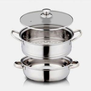 인덕션 겸용 28cm 대형 2단 스텐 찜솥 찜냄비 곰솥 찜기