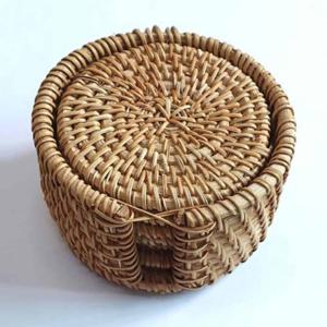 라탄 컵 받침대 8cm 세트 라탄인테리어소품 라탄티코스터