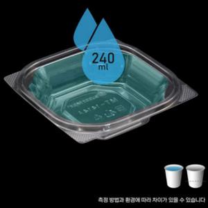 일회용 배달 포장 용기 일회용용기 배달포장 플라스틱 240ml 100개