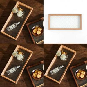 플라워 유리트레이 30x14cm 내추럴 서빙쟁반 소품트레이 티타임