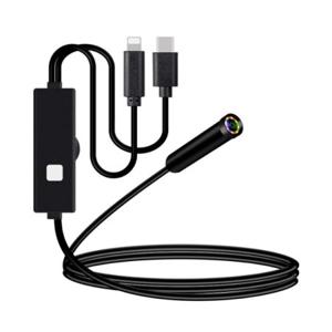 USB C타입 iOS핀 2 IN 1 FHD 스마트폰 내시경 카메라 1M 고화질 방수 기능 배수관 차량 파이프 수리