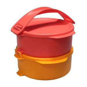 타파웨어 원형 클릭 찬합 2단 500ml 구아바 피크닉 용기