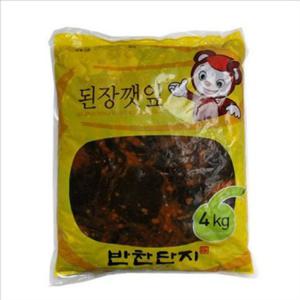 업소용 된장 깻잎 절임 가정용 절임 깻잎 반찬 반찬단지 4kg