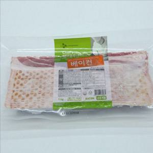 슬라이스 냉동 베이컨 1kg 구이용 냉동 베이컨 캠핑용 대용량 식사용