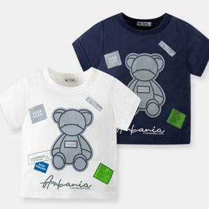 어린이 아동 반팔 티셔츠 SIZE100-140 주니어 유아 반팔 티셔츠 라운드